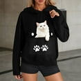 thumbnail image 2 of Levmjia Womens Hooded Sweatshirts Fashion Printed Round Neck Long Sleeve Casual Pullover Tops Work Home Soft Comfortable Breathable Holiday Everyday Wear, 2 of 7