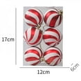 thumbnail image 3 of 6Pcs Classic Christmas Ball Ornaments 6Cm Hand-Painted Plastic Electroplating Xmas Tree Balls Merry Christmas, 3 of 6