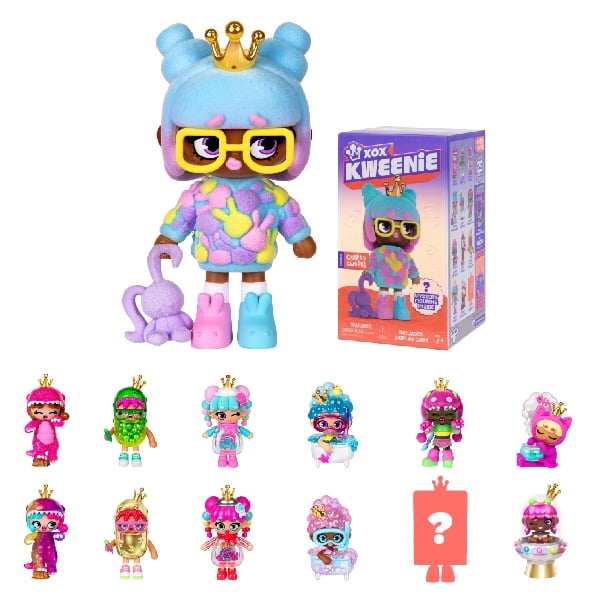 XOX Kweenies Quirky Kweens Series Premium 4 " Figurine and Display Case,  Ages7+, Styles May Vary
