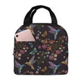 thumbnail image 1 of Fotbe Humming Bird And Tropical Flowers Bolsa Térmica con Estampado y Forro de Aluminio Grueso Bolsa de Almuerzo con Bolsillo Frontal para Hombres y Mujeres, Ideal para Trabajo, Escuela, 1 of 8