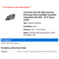 thumbnail image 2 of Left Driver Side HID (High-Intensity Discharge) Xenon Headlight Assembly - Compatible with 2008 - 2010 Toyota Avalon 2009, 2 of 2