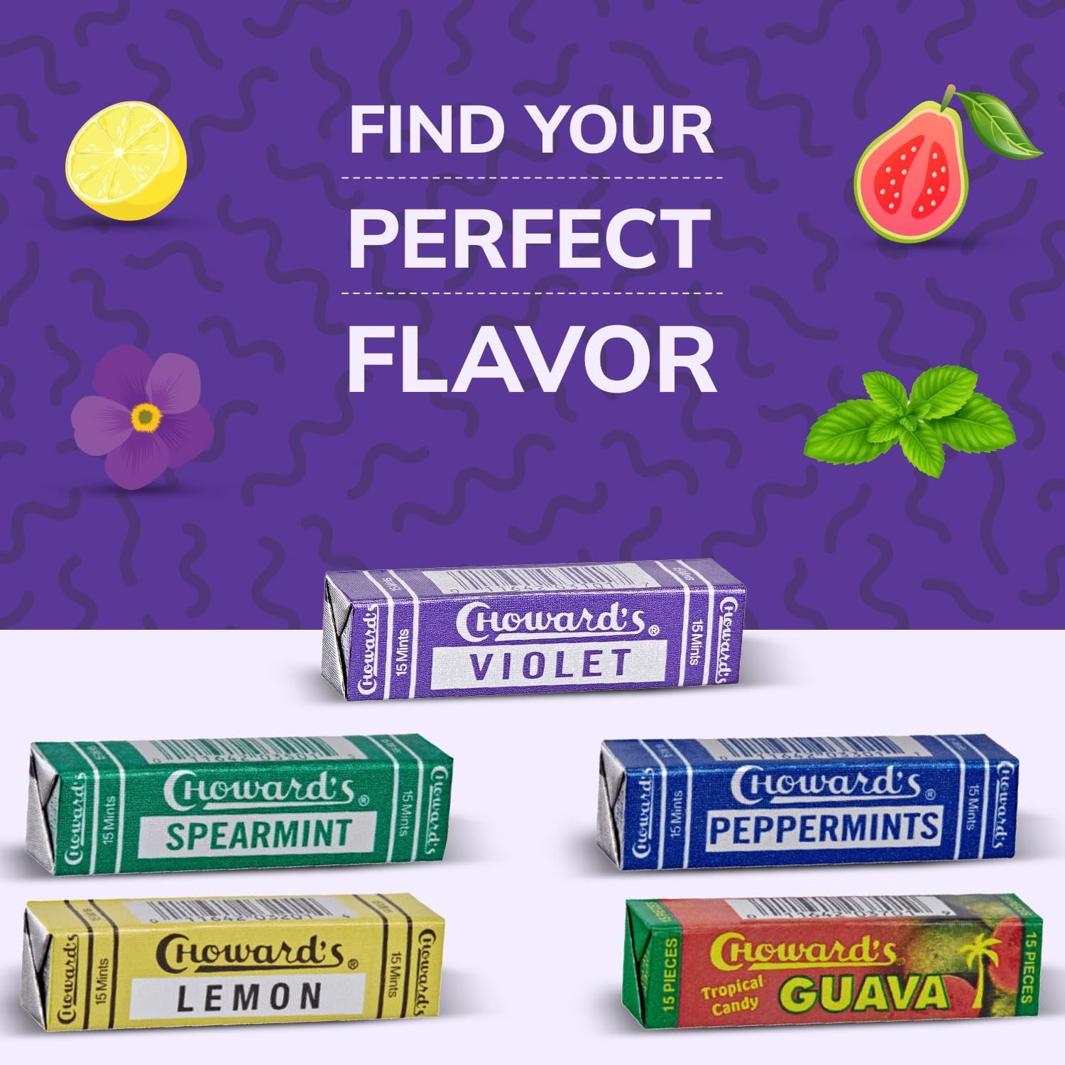 Choward's Violet Mints (Pack of 24)