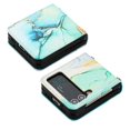 thumbnail image 2 of SaniMore Case for Samsung Galaxy Z Flip 4 6.7" 2022, PU Leather Case Luxury Marble Wireless Charigng Hand Rope Fashion Folding Case for Girls Women For Samsung Z Flip 4, Green, 2 of 6