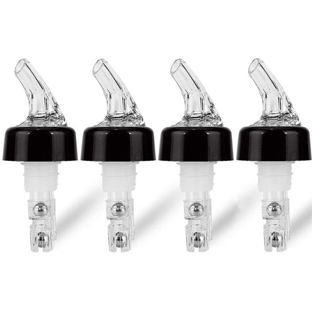 4 Pcs 1Oz Automatic Measured Bottle Pourer - Spirit Measure Pourer Drinks Wine Cocktail Dispenser Home Bar Tools