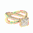 thumbnail image 3 of 1.50 TCW Lab Grown Diamond Princess Cut Twisted Engagement Ring 14K Yellow Gold, 3 of 5