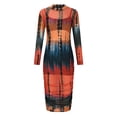 thumbnail image 4 of Vestidos Para Mujer Vestidos Midi Trendy Mesh Print Casual Long Sleeve Top + Falda Set 3Pcs Suit Odeerbi  ODB162319, 4 of 8
