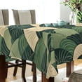 thumbnail image 5 of Yayeee Tablecloths 54" x 54" Rectangle Wrinkle Resistant Party Table Cover, Green Abstract Shapes, 5 of 8