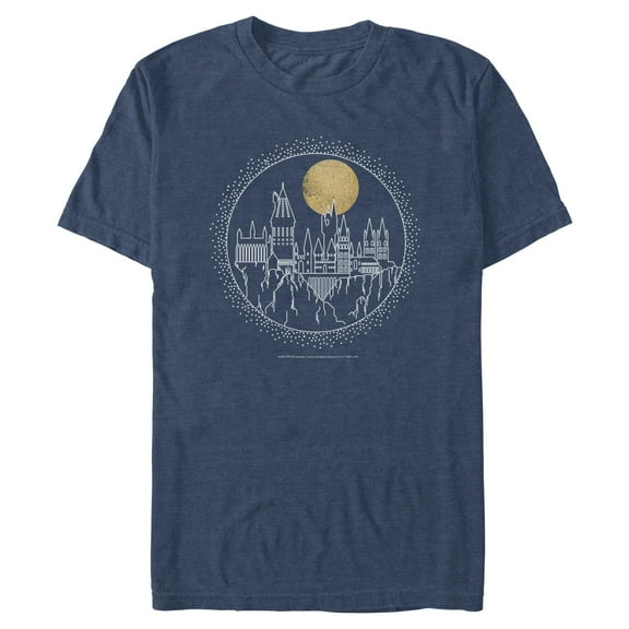 Mens Harry Potter Hogwarts Line Art Moonrise T Shirt