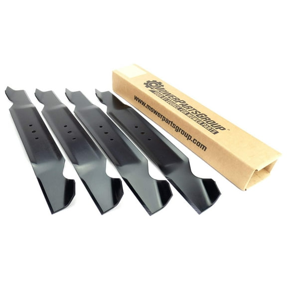 (4) Notched Blades Compatible With MTD 42" 742-0538 942-0538 742-0499 742-0503