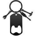 thumbnail image 4 of Llavero de regalo de un padre, llavero con abrebotellas de aleación, regalo de cumpleaños, llavero de Navidad, regalo del Día del Padre, negro oso de fresa Electrónica, 4 of 5