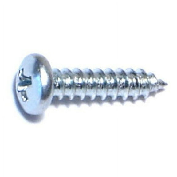 #4 x 1/2" Zinc Phillips Pan Head Sheet Metal Screws SMSPS-085 (100 pcs)