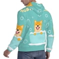 thumbnail image 6 of Sikiie Dogs Loves Bath Men's Hoodie, Essentials Hoodie, Sweatshirt, Pullover Hooded Sweatshirt for Men-Large, 6 of 7