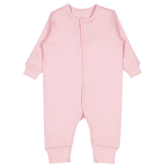 Busydd Boys Romper Casual Long Sleeve Round Neck Girls Clothes Comfortable Cotton Solid Color Button Baby Rompers 12-18 Months