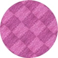 thumbnail image 1 of Ahgly Company Machine Washable Indoor Round Transitional Deep Pink Area Rugs, 7' Round, 1 of 7