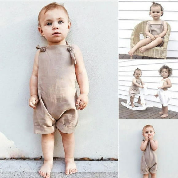 Toddler Kids Boy Girl Bib Pants Romper Jumpsuit Playsuit Outfits
