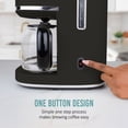 thumbnail image 6 of Nostalgia Retro Coffee Maker, 10-Cup One Button Brewing Classic Coffee Machine with Reusable Filter, Black, 6 of 8