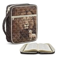 thumbnail image 2 of Xixirimido Bible Cover Case for Men Large Bible Cover with Handle Quilted Bible Carrying Case Bag Bible Study Supplies Accessories, Cross Lion Lamb, 2 of 7