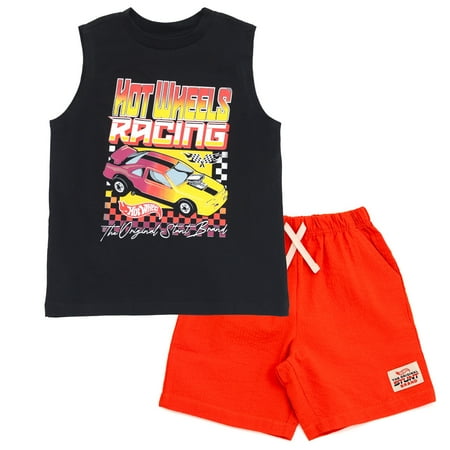 Hot Wheels Tank Top and Shorts Outfit Set Toddler to Big Kid