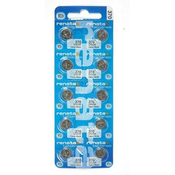 Renata #370 Silver Oxide Battery - 10 Pack (370-10)