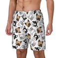 thumbnail image 2 of Balery French Bulldog3 Mens Swim Trunks Swim Shorts for Men Quick Dry Inseam Beach Shorts with Compression Liner Pocket-3X-Large, 2 of 9