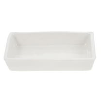 UPKOCH Small Ceramic Tray Ceramic Burning Tray for Laboratory Use Rectangular White 1 Piece