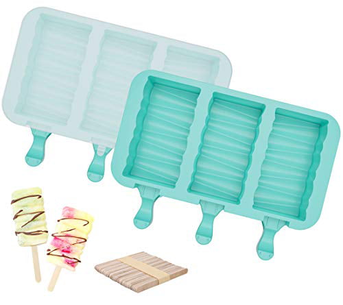 Ozera Popsicle Molds for Kids 6 Pieces Reusable Silicone Ice Pop Molds Easy Release Popsicle Maker with Funnel and Cleaning Brush Blue 