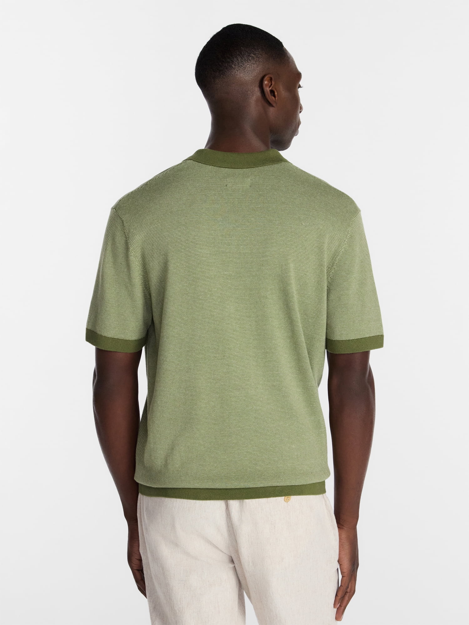 George Men's Knit Johnny Collar Polo Shirt, Sizes S-5XL