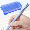 thumbnail image 4 of Pencil Box, Plastic Clear Pencil Case, Large Capacity Hard Pencil Case, Clear Crayon Box with Snap-tight Lid Stackable Design, Plastic Storage Box for Office Supplies, Green, 4 of 8