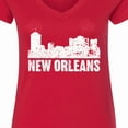 thumbnail image 4 of Inktastic New Orleans Skyline Grunge Women's V-Neck T-Shirt, 4 of 5