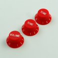 thumbnail image 4 of Ensemble de 3 Boutons de Commande de Guitare style Stratocaster Ton & Volume, Rouge Vif, 4 of 4