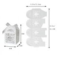 thumbnail image 2 of 50pcs Hollow Wedding Candy Box, Ice White Pearlescent Candy Box, Wedding Cross Chocolate Carton, 2 of 7