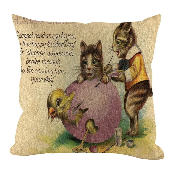 Easter Day Pillow Cover Sofa Cover Cushion Cover Custom Home Decoration