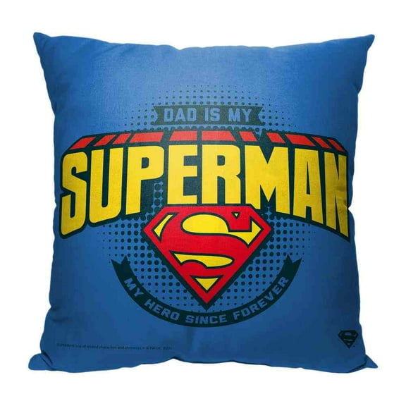 DC Comics Dad Is Superman Kids Printed Throw Pillow