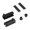 Black, variant on 2Pcs Glass Door Hinges Stainless Steel No Drilling Rust-Proof Black Pivot Door Hinge Suitable For 5~6mm Glass Doors