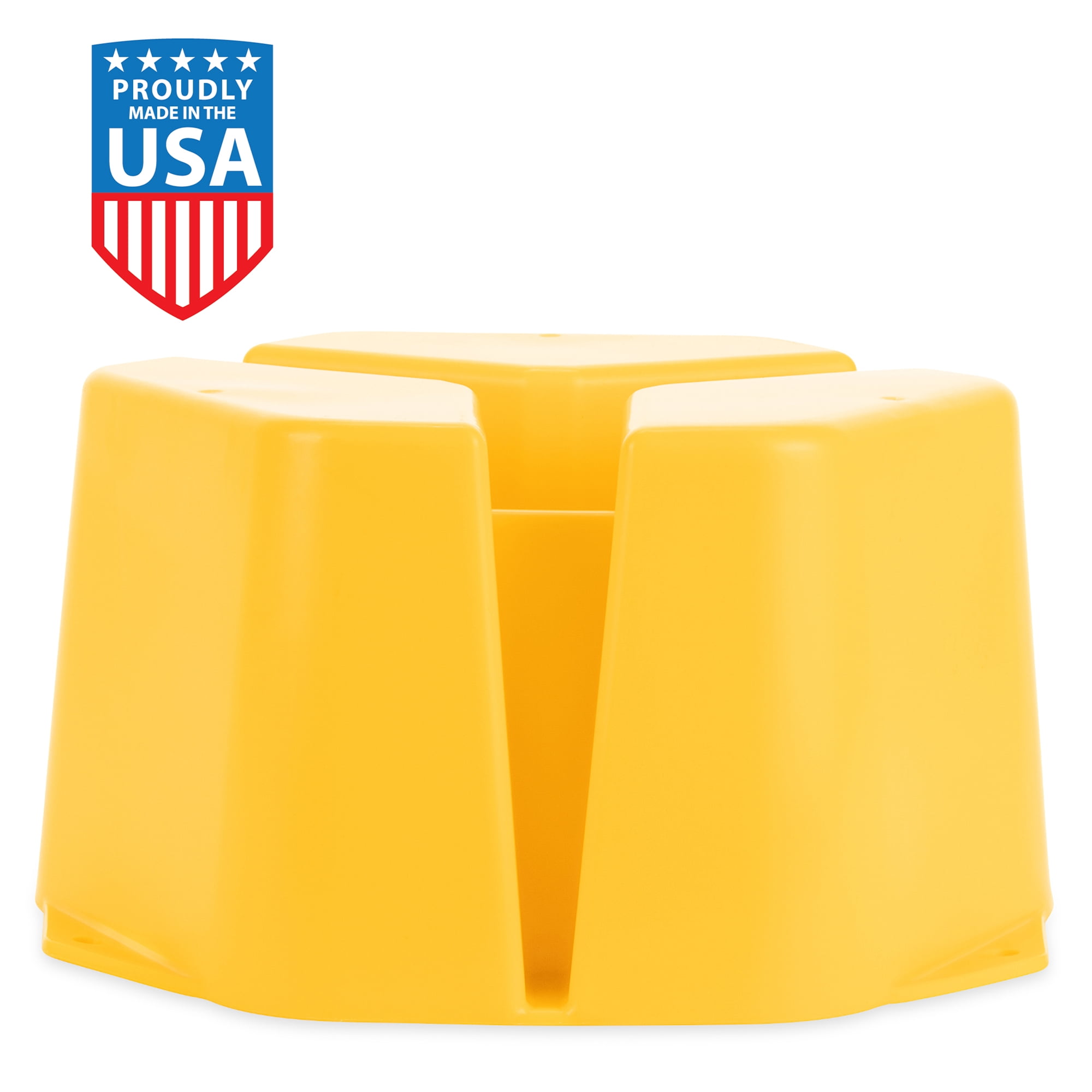 (2 pack) Camco Stabilizer Jack Support - 7-inches of Lift - Yellow, UV-Stabilized Polypropylene (44424)