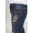 thumbnail image 4 of Skylinewears Mens Ripped Jeans Skinny Destroyed Biker Slim Fit Straight Fashion Stretch Biker Zipper Jeans, 4 of 7