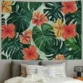 thumbnail image 2 of BCIIG Tropical Leaves Flowers Tapestry Wall Hanging Home Decor 50x40inch, 2 of 6