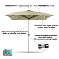 thumbnail image 2 of Freetime Fun Heavy Duty Ibiza 8x10ft Rectangular Outdoor Patio Umbrella with Solar Lights, Sand, 2 of 8