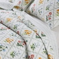 thumbnail image 2 of Floral Quilt Set - Lightweight, Soft, All-Season - 2-Piece Reversible Scalloped Bedding Set (Twin / Twin XL, Floral Lattice), 2 of 6