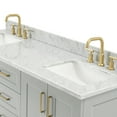 thumbnail image 5 of Ariel Taylor 67 Inch Double Rectangle Sink Vanity With Carrara White Marble Countertop W/0.75" Edge In Grey, 5 of 11