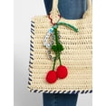 thumbnail image 3 of No Boundaries Women's Festival Bag Charm, Red Crochet Cherry, 3 of 4