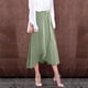 thumbnail image 4 of Gibobby Plisado Mini Falda De Las alta de color sólido Falda con abertura Falda de tiras de longitud media europea y americana de tamaño para mujer(Verde, XL), 4 of 5