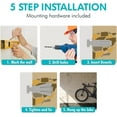 thumbnail image 5 of Bicycle Storage Wall Mount, Length Angle Adjustable Heavy Duty Steel Foldable Design, Anti-Scratch Soft Sponge Easy Install Tools Included for All Bike Types, 5 of 5