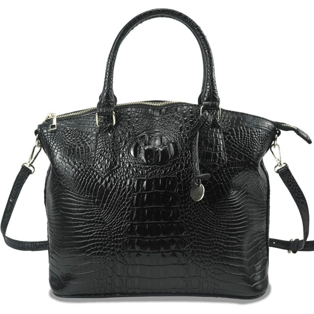 LHSHID Women Purse Satchel Bag Long Crossbody Classy Tote Bag Top Handle Vegan Leather Ladies Handbags Embossed Pattern