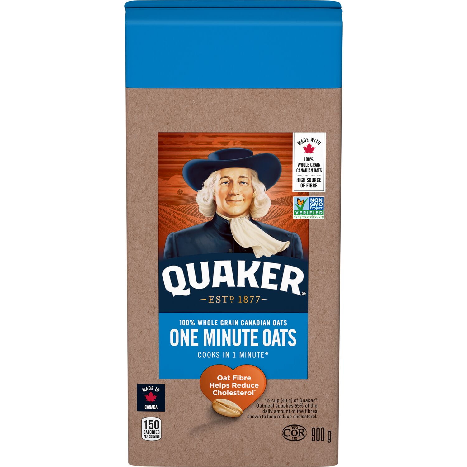 Quaker One Minute Oats, 900 g.