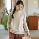 thumbnail image 5 of Ropa interior de mujer, camisa de otoño e invierno, ropa interior de mujer, estilo retro con hebilla a juego, 5 of 6