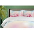 thumbnail image 4 of Ambesonne Modern Duvet Cover Sets, Blossoms Flowers Buds, 2-King, Fuchsia White, 4 of 7