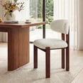 thumbnail image 5 of AFO Upholstered Dining Chairs Set of 4, Solid Wood Dining Room Chairs with Ergonomic Padded Backrest, Modern Chenille Side Chair for Kitchen, Dining Room & Café, Khaki, 5 of 13