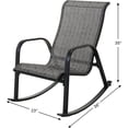 thumbnail image 3 of Grand Patio Outdoor Rocking Chair for Porch, All-Weather Rocker Chair for Patio with Steel Frame Sling Textile Lounge Chair for Patio, Balcony, Garden, Backyard, Black, 3 of 9