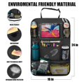 thumbnail image 4 of Organizador para asiento trasero de coche con soporte para tableta con pantalla táctil + 9 bolsillos de almacenamiento, alfombrillas para patadas, protectores de respaldo para asiento de coche,, 4 of 8